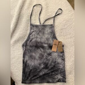 American Eagle Outfitters Grey Tie-Dye Tank Top